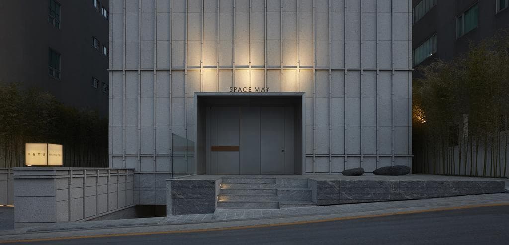 Facade of Owall Hotel in Seoul