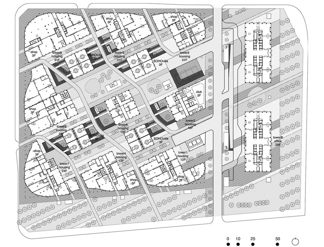 Jianwai SOHO's master plan